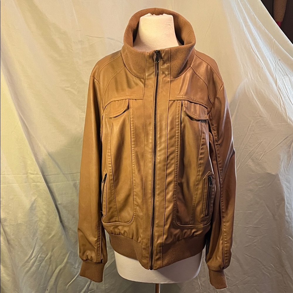 Women's Tan Bomber Jacket